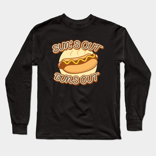 Sun’s Out Buns Out Long Sleeve T-Shirt by LuckyFoxDesigns